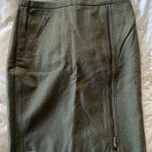 J Crew wool blend olive green pencil skirt - sz 10 NWOT